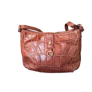 Brahmin Crocodile Leather Shoulder Bag